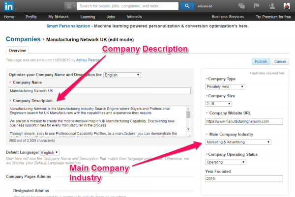 Edit Linkedin Profile Description